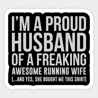 Awesome Running Wife Sticker